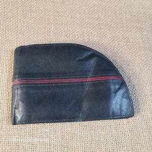 Rogue Black Leather Front Pocket  Wallet with Red Stripe